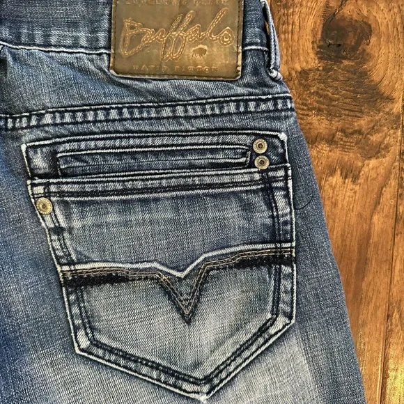 Buffalo David Bitton Men's Light Blue Bootcut Jeans - Picture 4 of 4